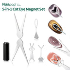 Nailpop Cat Eye Magnet Kit Silver DIY French Wide Rabbit Heart Nail Art Salon Professional Gel Polish Cat Eye Nail Tools 1 set
